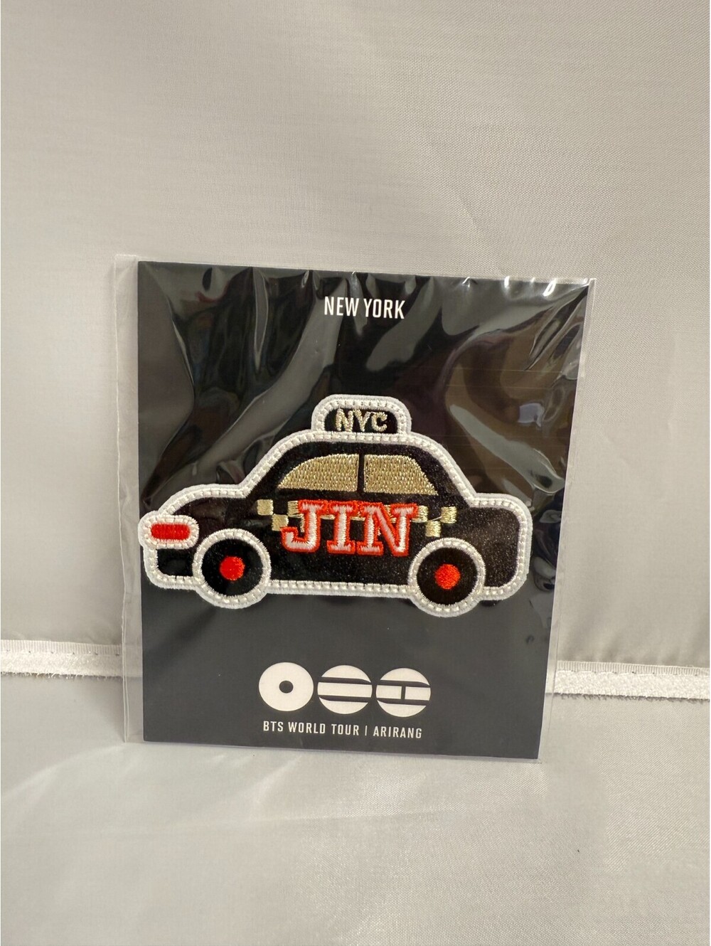 [ON HAND] BTS ARIRANG New York NYC Pop Up Jin Patch Clip Pin Badge Official